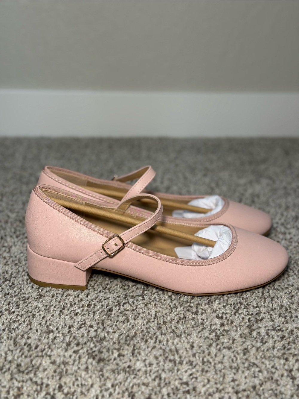 Madden Girl Pink Mary Jane Block Heel Flats - Picture 8 of 9